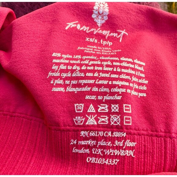 Free People Movement Good Karma Crop Tank Sz XS/S Pink - Picture 7 of 7